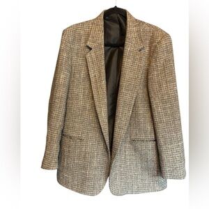 Gallery by Haggar Women's Wool Tweed Blazer Gray Taupe Size 14/16 - Excellent!